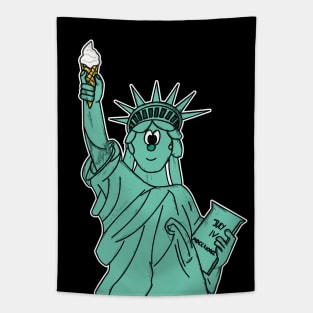 Statue Of Liberty Ice Cream Independence 4th July Tapestry