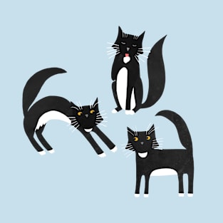 Black and White Tuxedo Cats T-Shirt