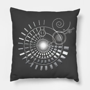 Silver maze Pillow