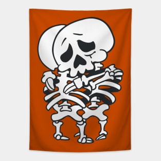 Skeleton hugs Tapestry