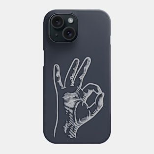 OK Scuba Diving, free diving hand symbol Phone Case