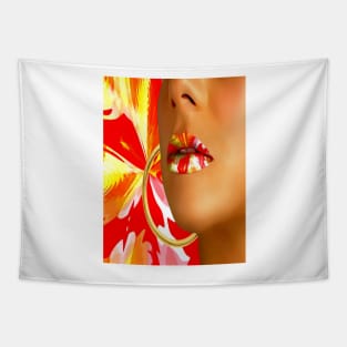 Lips radiance Tapestry