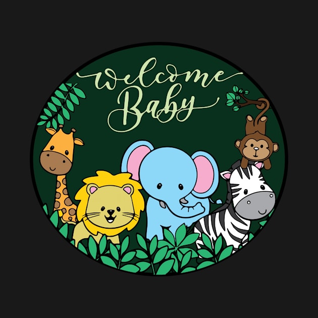 Welcome Baby - Jungle by AmazingArtMandi
