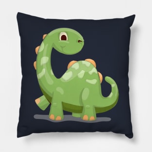 Baby dinosaur Hand Drawn Pillow