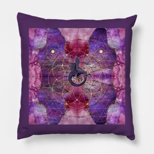 Cosmic Alchemy Dragon Ouroboros Pillow