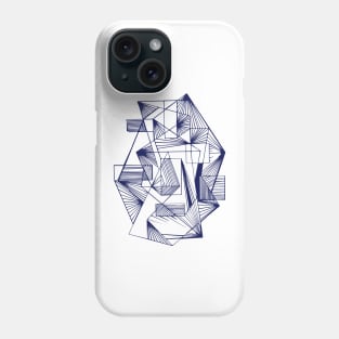 Blue Geometric abstract  Modern Phone Case