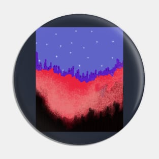 Abstract Burning Jungle Shining City Pin