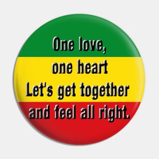 One love Rasta flag Pin