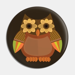 Harvest Owl - Brown Pin