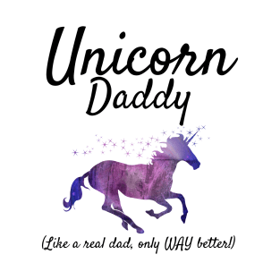 Cute Unicorn Daddy T-shirt Unicorn Gift Tee T-Shirt