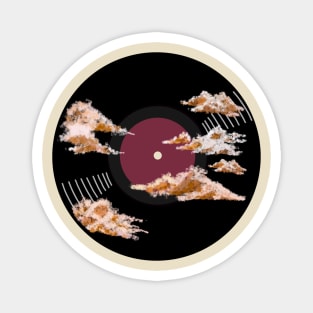 Vinyl Record - Orange clouds Magnet