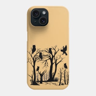 Mysterious Owls in Silhouette Phone Case