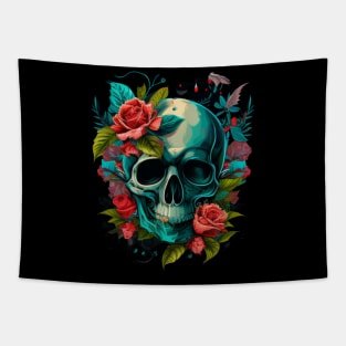 Flower skull Tapestry