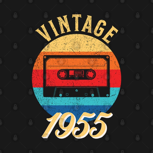 Vintage Year Since 1955 | Cassette | 67th Birthday Gift by jiromie