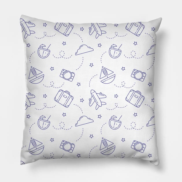 traveling doodle Pillow by salimax