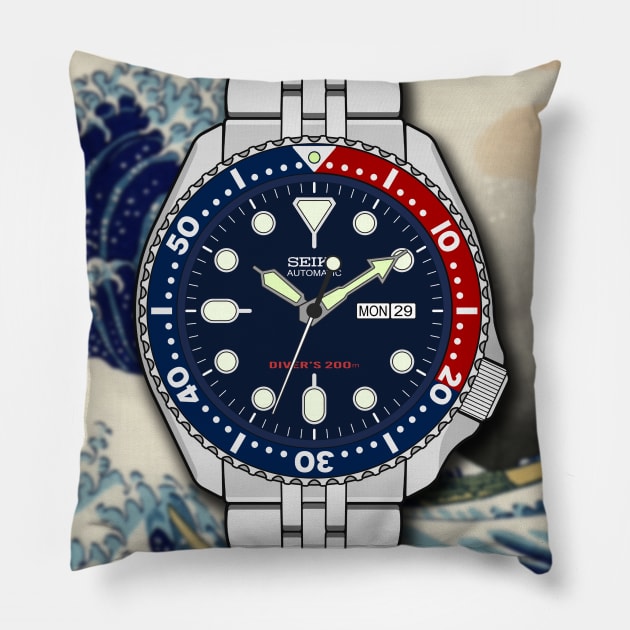 Seiko SKX Diver's Watch Pillow by HSDESIGNS