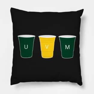 UVM solo cups sticker Pillow