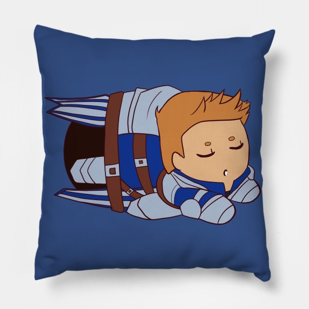 Chibi Warden Alistair Pillow by SapphireAngelBunny