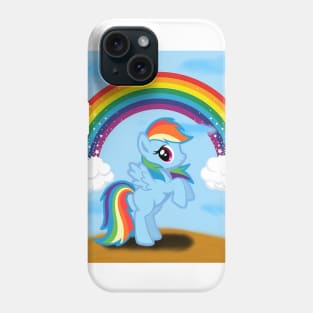 rainbow dash with a rainbow Phone Case