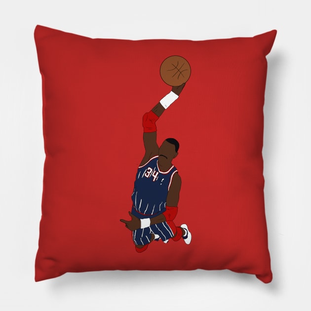 Hakeem Olajuwon Dunk Pillow by rattraptees