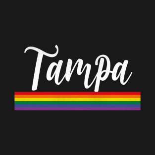 Tampa, Florida - FL Pride Simple Rainbow T-Shirt