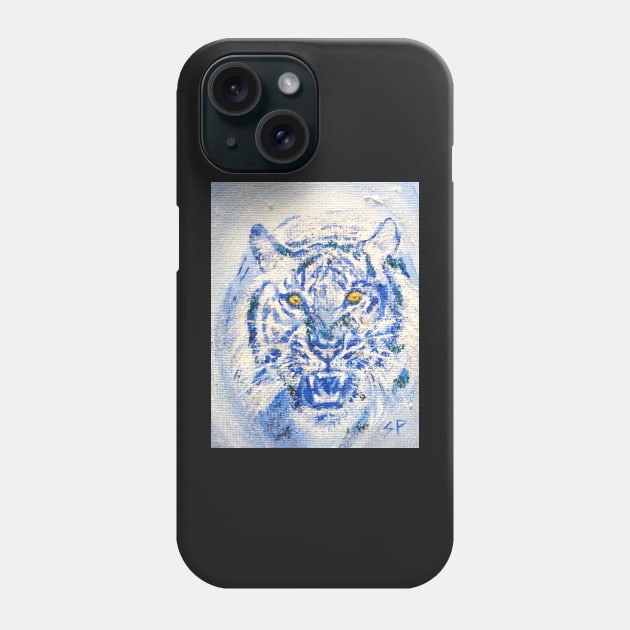 Blue Tiger Phone Case by saraperry