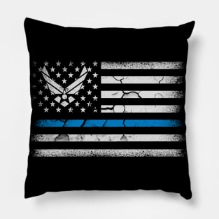 Air Force Classic Military Tee U.S Flag Patriotic Military Army Mens Pillow