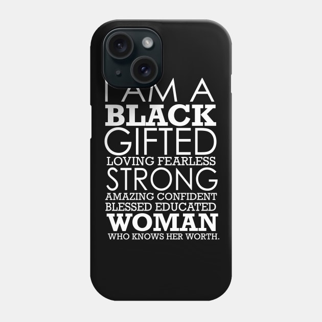 I Am Black Strong Black History Month Phone Case by blackartmattersshop