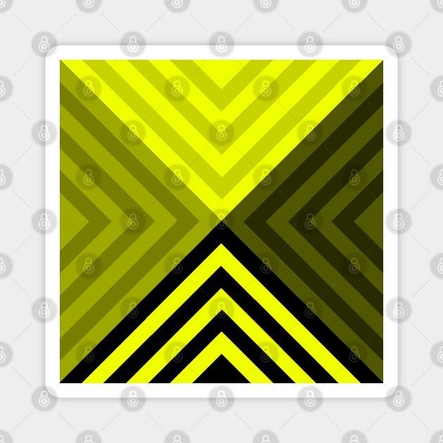 Black Yellow Triangular Magnet by XTUnknown