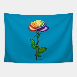 Rainbow Rose Tapestry