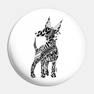 mexican xoloitzcuincle ecopop dog in tototac pattern Pin