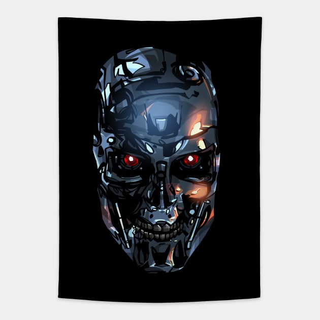 Terminator Head 2 Tapestry by nabakumov