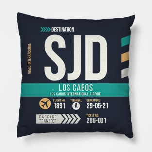 Los Cabos (SJD) Airport Code Baggage Tag Pillow