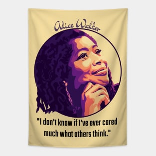 Alice Walker Portrait and Quote Tapestry