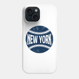 New York Retro Baseball - White Phone Case