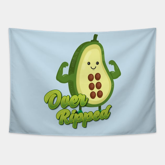 Over Ripped Avocado Tapestry by TipsyCurator