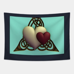 Two Hearts Beating Together Forever Tapestry