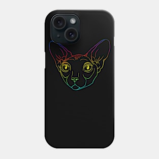 Mr. Rainbow sphynx cat Phone Case