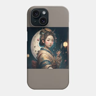 Japanese moon girl Phone Case