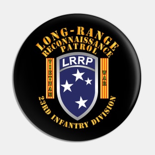 23rd ID - LRRP w VN War Banner Pin