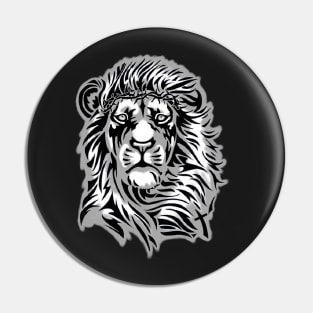 Lion of Judah Lineart Pin