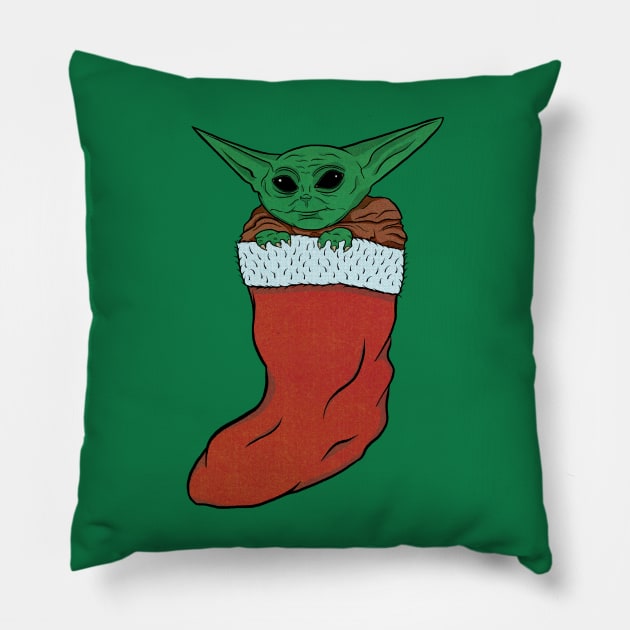 Space Baby Christmas Stocking Pillow by Domingo Illustrates