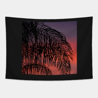 Palm at sunset Tapestry