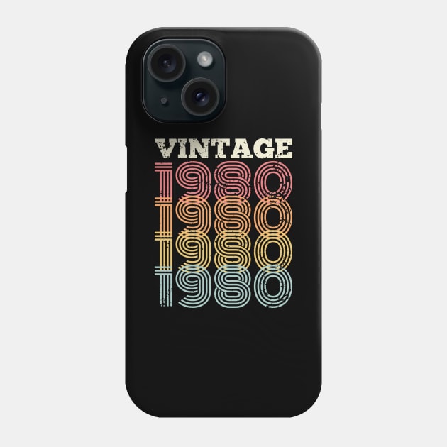 40th birthday gifts for men and women 1980 gift 40 years old Phone Case by CheesyB