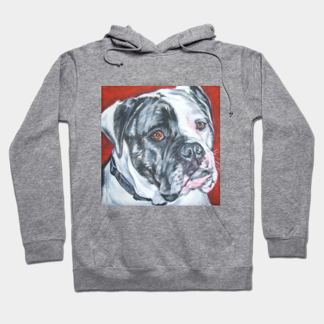 American Bulldog Fine Art Painting American Bulldog Hoodie