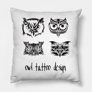 Owl Tattoo Design Pillow