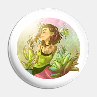Zen Garden Girl Pin