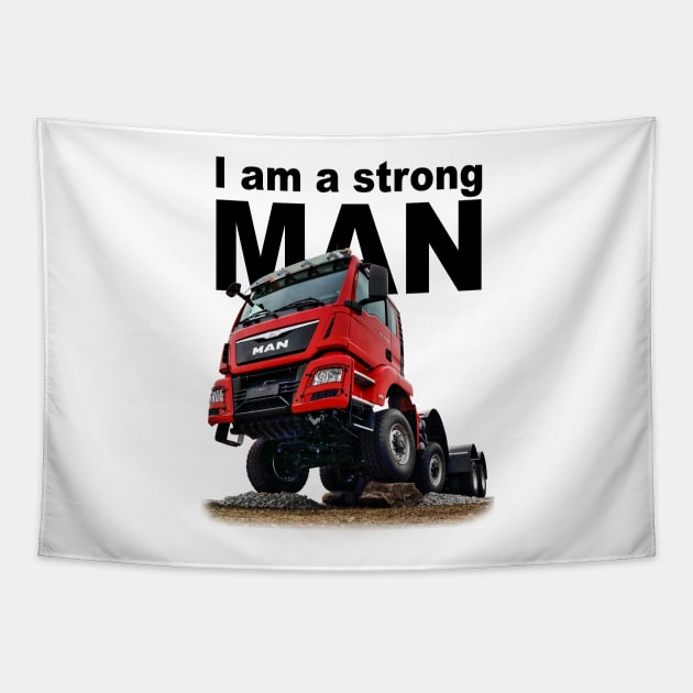 Strong MAN TGS 41.480 8x8 Black - Trucknology Days Tapestry by holgermader