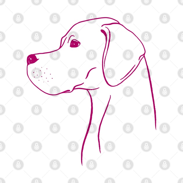 English Pointer (Pink and Berry) by illucalliart