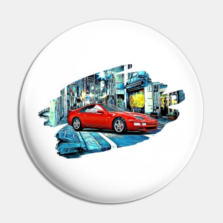 300zx Tokyo Night Print Pin